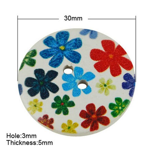 Knöpfe blume bunt - mm,