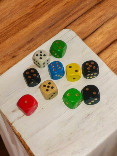 Holz spielwürfel bunt - bunt, –