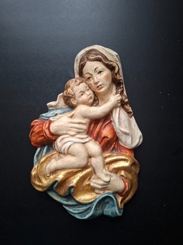 Holzrelief madonna mit - holzrelief,