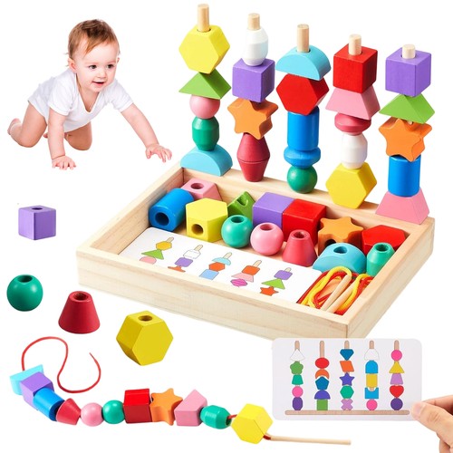 Fädelspiel holzspielzeug - fädelspiel,
