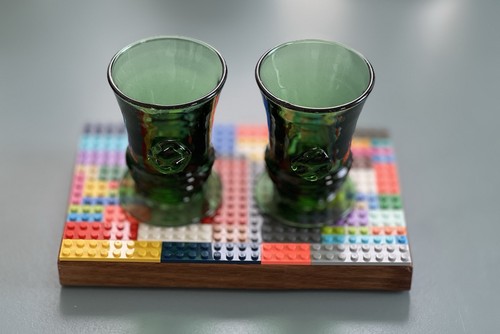 Untersetzer teak holz - untersetzer, lego