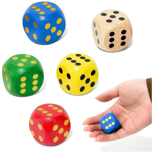 Holzwürfel 30mm 5er - set, bunt