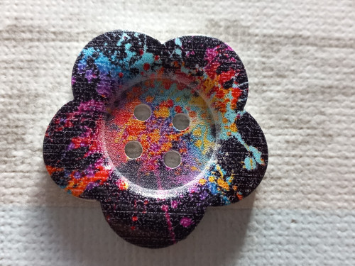 Knopf blume groß - knopf, 37mm
