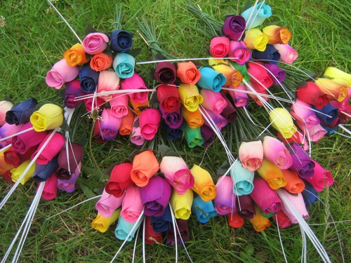 Rosen rosenstrauß holzblumen - rosenstrauß,