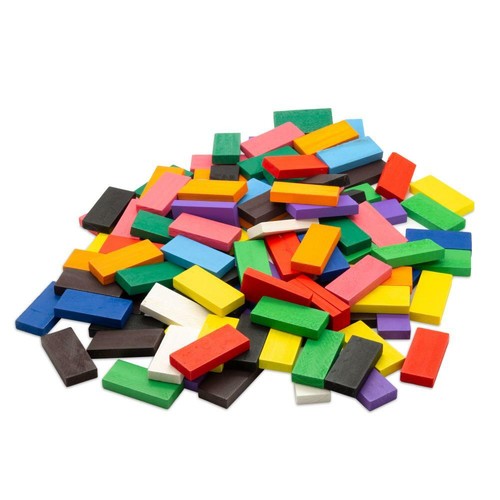 Dominosteine bunt holz - dominosteine, domino