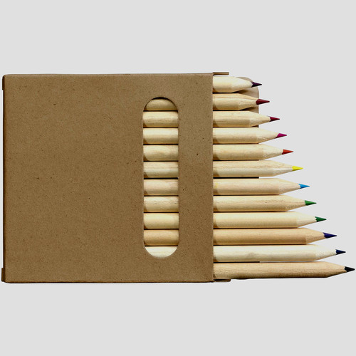 Mini buntstifte natur - 12, mini-