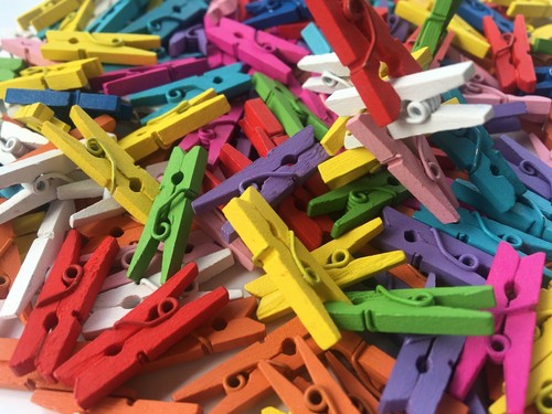 Deko clips holz klammern - deko, bunt