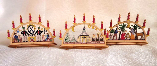 Miniatur schwibbogen bunt - schwibbogen, holz