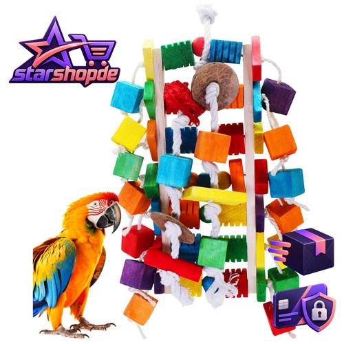 Papagei spielzeug holzblock - papagei,