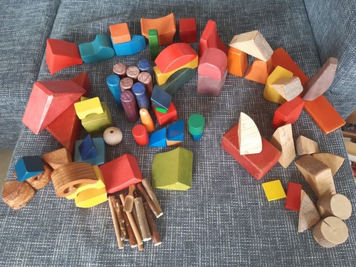 Bauklötze bunt holz - bunt, waldorf