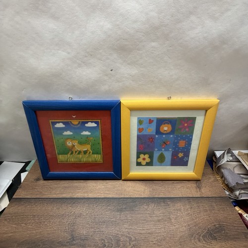 Kinderbilder rahmen bunt - 2x,